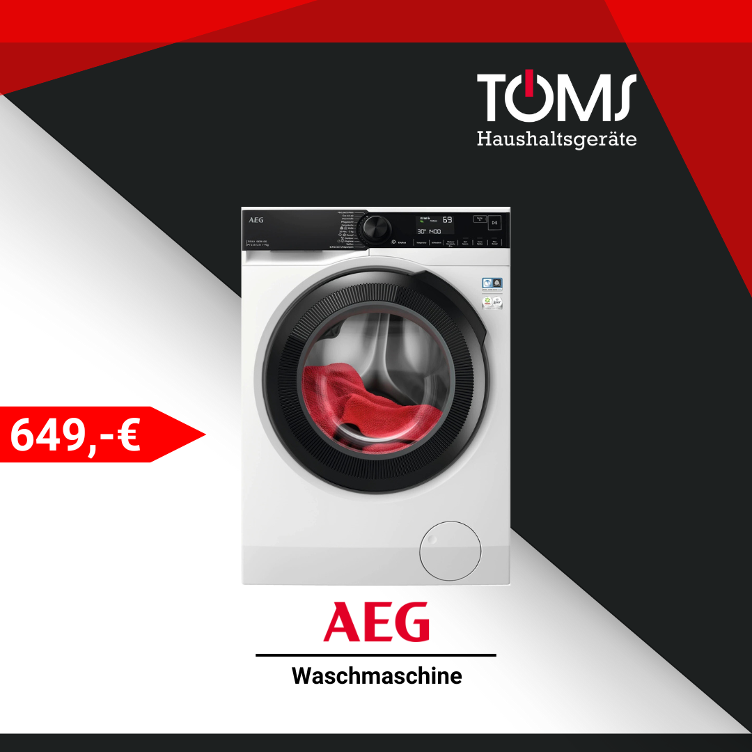 AEG Frontlader Waschmaschine LR7FA69FL 9 kg weiß
